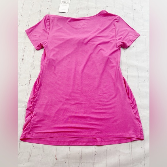 [Isabel Maternity] NWT pink twist front tee womens maternity medium - Picture 9 of 9